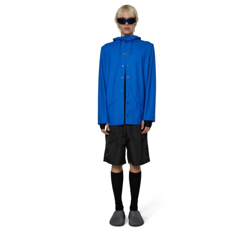 UNISEX Rains W3 Jacket in Waves (blue) XS NWT